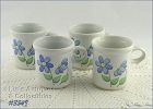 McCOY POTTERY DAISY DELIGHT CUPS SET OF 4 CUPS