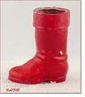 VINTAGE PAPIER MACHE RED CHRISTMAS BOOT 6 INCHES TALL