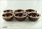 McCOY POTTERY BROWN DRIP SOUP BOWLS SET OF 6 BOWLS