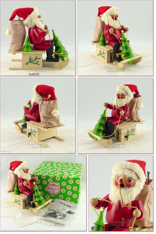 WEST GERMANY STEINBACH “SMOKING” SANTA IN ORIGINAL BOX