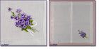 VINTAGE WHITE HANKY WITH EMBROIDERED BOUQUET OF PURPLE VIOLETS