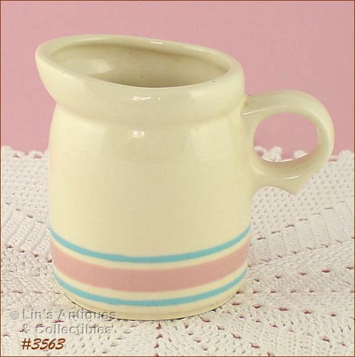 McCoy Pottery Pink and Blue Creamer