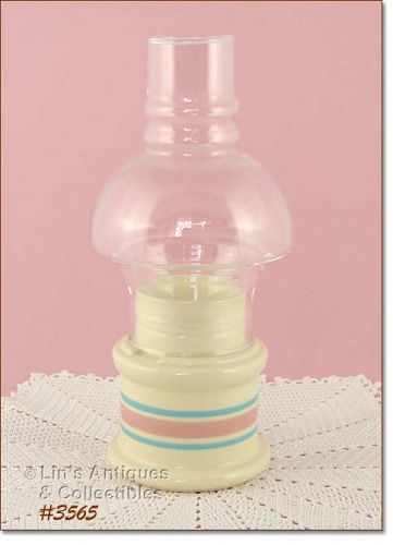 McCoy Pink and Blue Candle Lamp