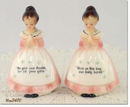 Enesco Prayer Lady Shaker Set Pink Dress