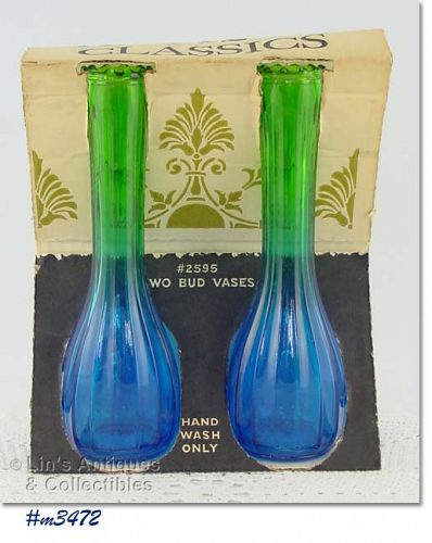 Two Jeannette Glass Company Vases MIP