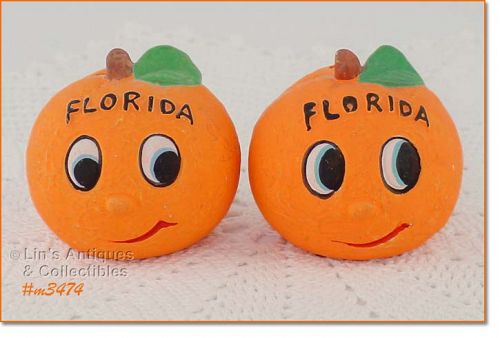 Florida Souvenir Anthropomorphic Oranges Shaker Set