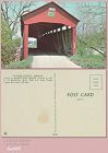 Covered Bridge Postcard Manhattan Bridge Putnam Co Indiana