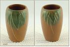 McCOY POTTERY VINTAGE LEAVES AND BERRIES 6 INCH TALL STONEWARE VASE
