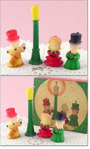 Gurley Vintage Caroler Candle Set IOB