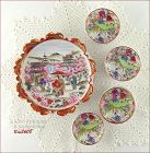 GEISHA GIRL PORCELAIN 11 PIECE NUT BOWL SET