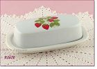 McCOY POTTERY STRAWBERRY COUNTRY COVERED BUTTER DISH