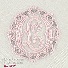 “L” MONOGRAM MADEIRA HANDKERCHIEF