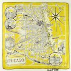 Vintage Chicago Souvenir Handkerchief