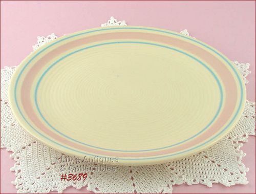 McCoy Pottery Pink and Blue Chop Plate Platter