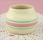 McCOY POTTERY – PINK AND BLUE CONDIMENT JAR / BOWL