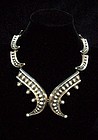 Bold Beaded Elegance Vintage Mexican Silver Necklace