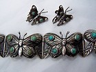 Garcia Vintage Mexican Silver Butterfly Bracelet Group