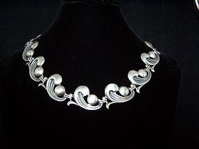 Ledesma Vintage Mexican Silver Swirl Necklace