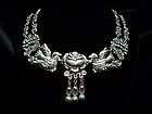 Matl Salas Mexican Silver Palomas Rosas Necklace