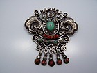 Matl Matilde Poulat Early Vintage Mexican Silver Brooch