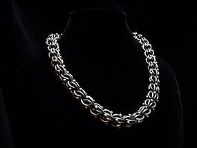 Antonio Pineda Vintage Mexican Silver Chain Necklace