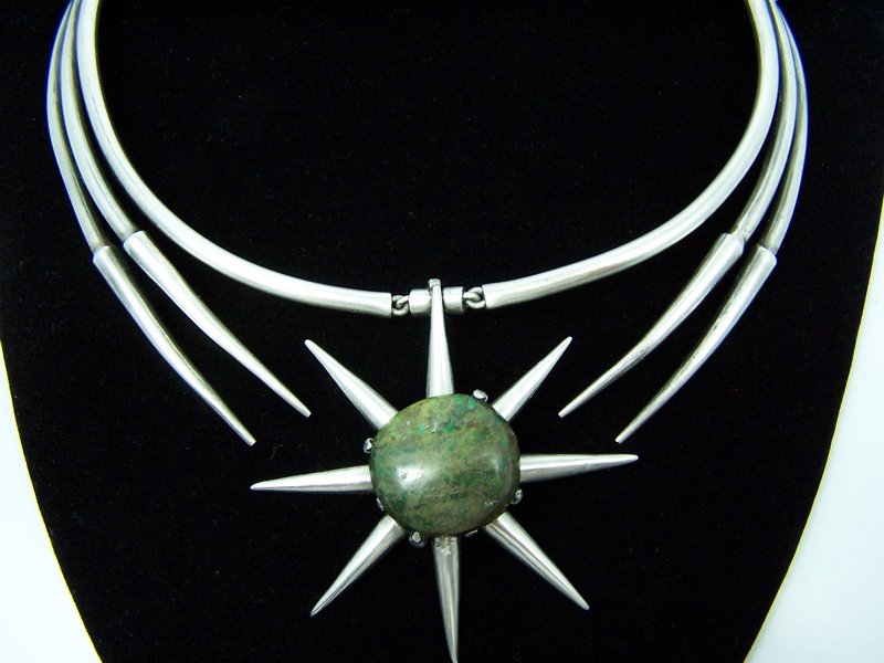 Salvador Teran Vintage Mexican Silver Star Necklace