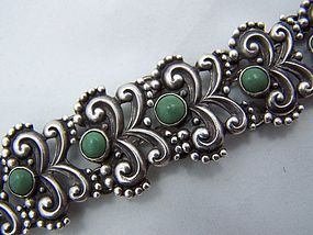 Margot de Taxco Turquoise Vintage Mexican Bracelet