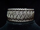 Hector Aguilar Vintage Mexican Silver Braided Cuff