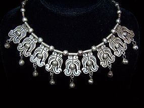 Rafael Dominguez Vintage Mexican Silver Necklace