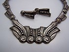 A Very Special Vintage Mexican Silver Repousse Necklace