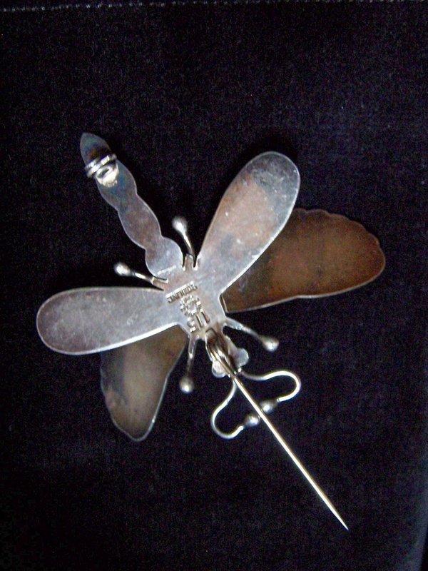 Victoria Book Piece Vintage Mexican Silver Dragonfly
