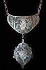 Vintage Mexican Silver Dramatic Length Necklace