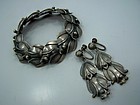Valentin Vidauretta Bracelet / Earrings Mexican Silver