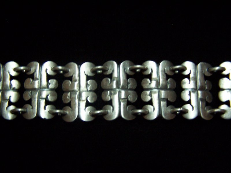 Casa Prieto Glyph Vintage Mexican Silver Bracelet