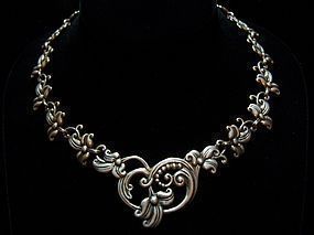 Margot de Taxco # 5480 Vintage Mexican Silver Necklace