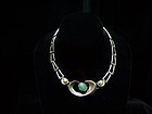 Salvador Teran Vintage Mexican Silver Pearl and Stone