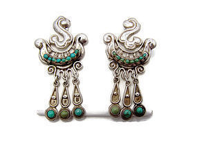 Matl Matilde Poulat Vintage Mexican Silver Earrings
