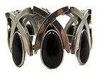 Antonio Pineda Vintage Mexican Silver Onyx Bracelet