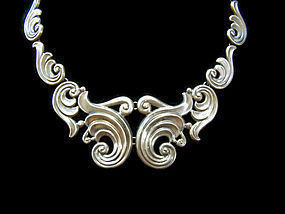 Gerardo Lopez Vintage Mexican Silver Necklace