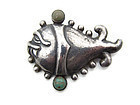 Early Matl Mexican Silver Fish Brooch