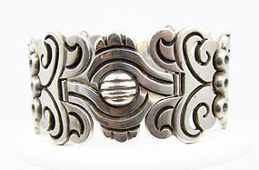 Hector Aguilar  Mexican Silver Old Maguey Bracelet