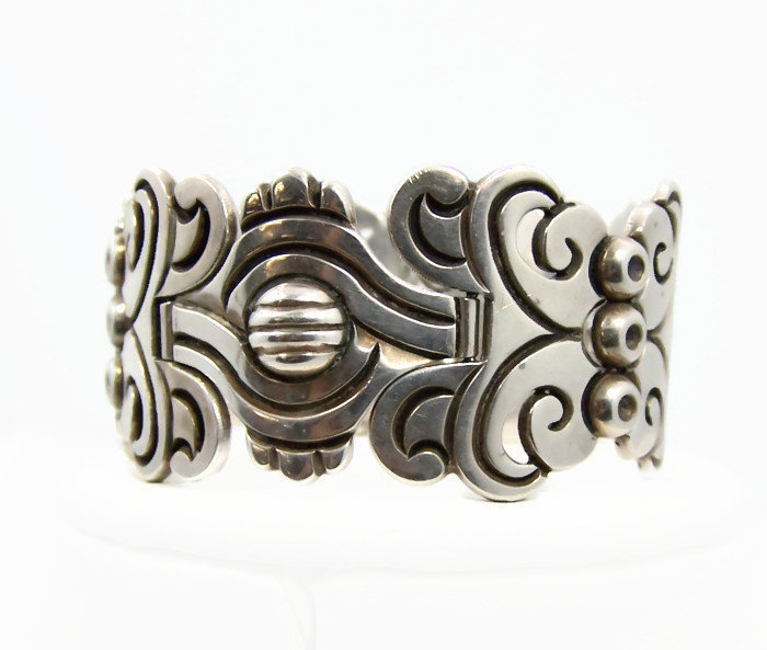 Hector Aguilar  Mexican Silver Old Maguey Bracelet