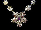Taxco 980 Vintage Mexican Silver Flower Necklace