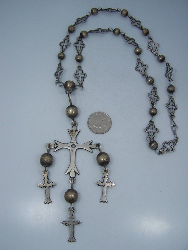 Pre Spratling Cross &amp; Original Chain Necklace