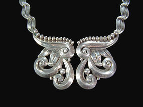 Margot de Taxco Mexican Silver 5184 Necklace  Pectoral
