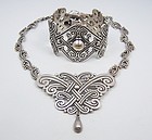 Los Castillo Hand Chased And Beaded Pectoral Necklace Design 359