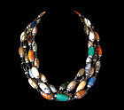 Vintage Mexican Silver Necklaces Colorful Gemstones