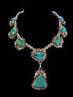 Melvin Connie Begay Turquoise Native American Sterling Necklace