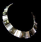 Felipe Martinez Vintage Mexican Silver Obsidian Necklace & Earrings