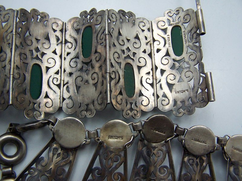 C. Molina For Anton's Vintage Mexican Silver Necklace &amp; Bracelet